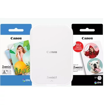 Canon Zoemini 2 Wireless Mobil Fotónyomtató Pearl White Bundle