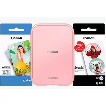 Canon Zoemini 2 Wireless Mobil Fotónyomtató Rose Gold Bundle