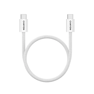 Canyon CND-CCMG60AB15W OnWire 60MG C-C 60W Magnet Braided cable 1m White
