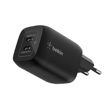 Belkin BoostCharge Dual Port USB-C Adapter fekete