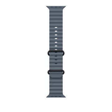 Apple Watch 49mm Band:  Anchor Blue Ocean Band - Black Titanium Finish