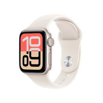 Apple Watch SE 3 GPS 40mm Starlight Aluminium Case with Starlight Sport Band - S/M