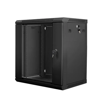 Lanberg 12U 19" fali rack szekrény 600x450mm fekete (WF01-6412-10B)