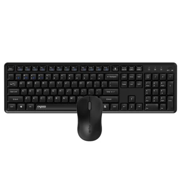 Rapoo 8150M Silent Multi-mode Wireless Bluetooth Keyboard Combo Black HU