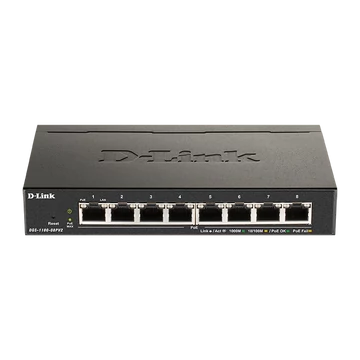 D-link 8-Port PoE Gigabit Smart Managed Switch- 8-Port 1000BaseTX Auto-Negotiat
