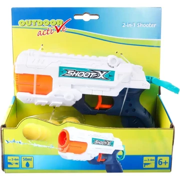 Outdoor active Shooter X – 2 az 1-ben szivacslövő és vízipisztoly