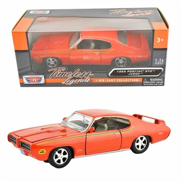 MotorMax 1969 Pontiac GTO Judge fém autó 1:24 piros