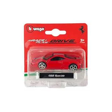 Bburago Race and Play Ferrari 458 Speciale piros fém autó 1:64