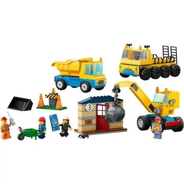 LEGO City - Építőipari teherautók és bontógolyós daru (60391)