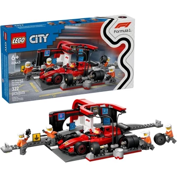LEGO City - F1-es boxutca és személyzet, Ferrari autóval (60443)