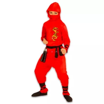 Piros sárkány ninja jelmez 158cm-es méret (1338)