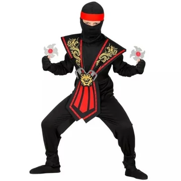 Widmann - harcos Ninja jelmez fegyverekkel 116cm (38565)