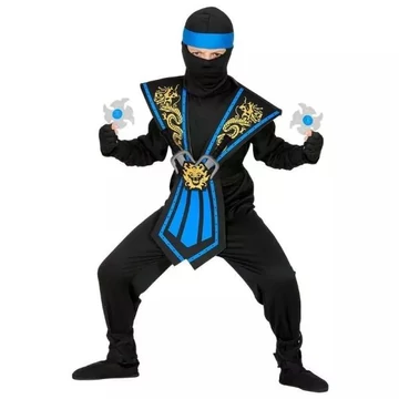 Widmann - kék harcos Ninja jelmez fegyverekkel 116-os, 4-5 éves korosztály (38655)
