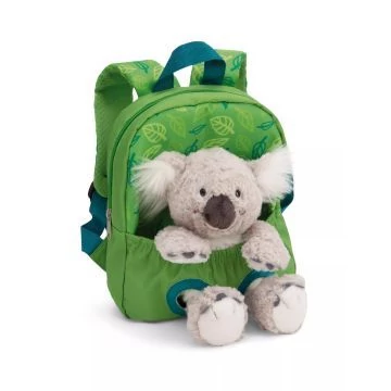 NICI - Hátizsák koala plüssfigurával, zöld - 21 x 26 cm