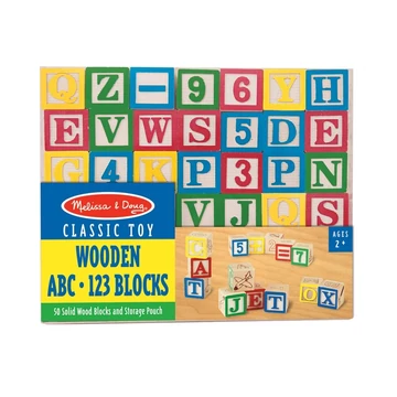 Melissa & Doug Fa készségfejlesztő játék, ABC és számok