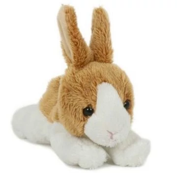 Plüss nyuszi, fekvő - 13 cm