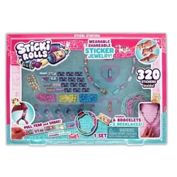 Sticki Rolls: Nagy ékszerkészítő készlet matricákkal - 320 db-os