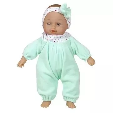 Lissi: Puha testű játékbaba türkiz ruhában - 28 cm