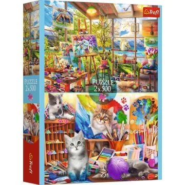 Trefl: A festészet művészete - 2 x 500 darabos puzzle