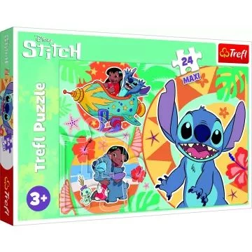 Trefl: Lilo&Stich, Barátság maxi puzzle - 24 darabos