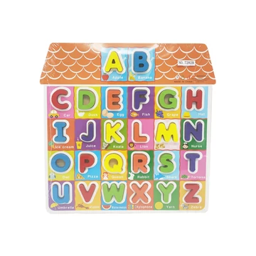 Fa ki-berakó, ABC, ház forma, 29x29 cm pvc