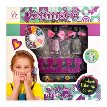 Köröm dekor klt., körömlakk 2 db, + dekor, kieg.,smink, 23x23 cm dob.