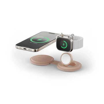 Satechi OntheGo 2-in-1 Wireless Charger - Desert Rose