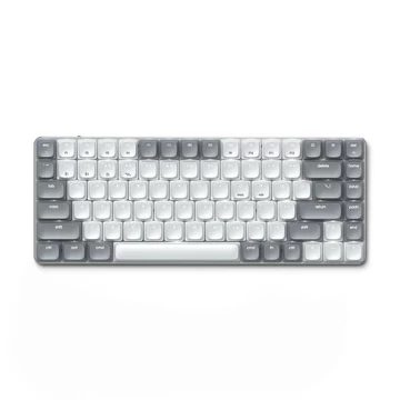 Satechi SM1 Slim Mechanical Backlit Bluetooth Keyboard (Windows Keycaps - Windows, Left Alt, Right Alt 2.4GHz USB Receiver) - Grey/White