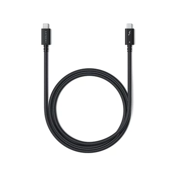 Satechi Thunderbolt 4 Pro Braided Cable 1m (PD240W,40Gpbs data,8K resolution) - Black
