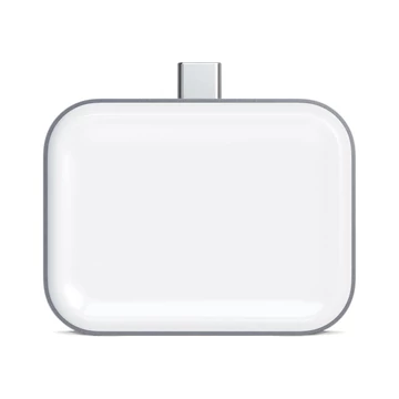 Satechi USB-C 2 in 1 Wireless charging dock for Apple watch and Airpods - Silver