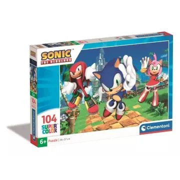 Clementoni: Sonic, a sündisznó és barátai - 104 darabos puzzle