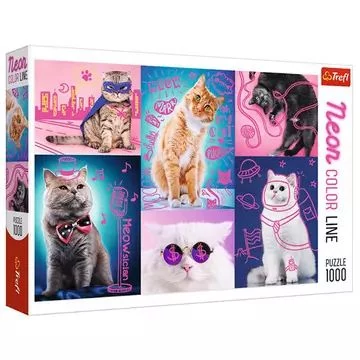 Trefl Neon Color Line: Macskák 1000 db-os puzzle