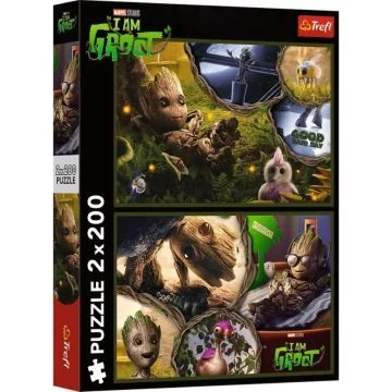 Trefl: Galaxis őrzői, Groot - 2 x 200 darabos puzzle