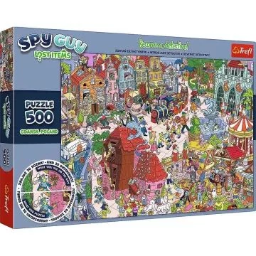Trefl: Spy Guy Gdansk városa nyomozós képkereső puzzle - 500 darabos