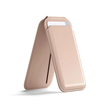 Satechi Vegan-Leather Magnetic Wallet Stand (iPhone 12/13/14/15 all models) - Desert Rose