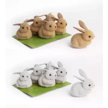 Dekorációs nyuszi figura - 6 db-os, kétféle
