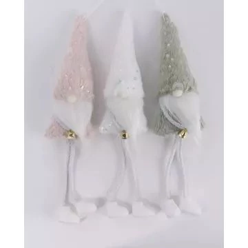 Karácsonyi manó figura csillaggal - 36 cm, többféle