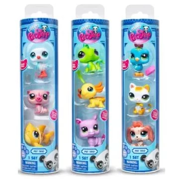 Littlest Pet Shop: Figura csomag, 1. széria - 3 db-os hengerben, többféle