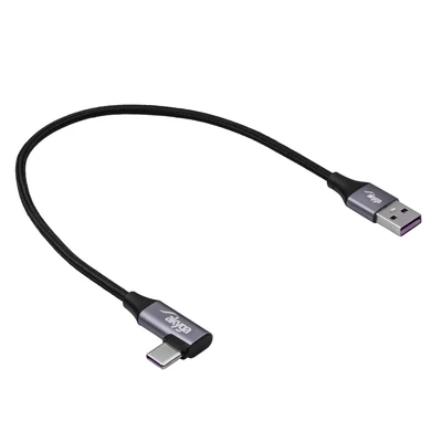 Akyga AK-USB-58 USB A (m) / USB type C (m) 60W Cable 0,3m Black
