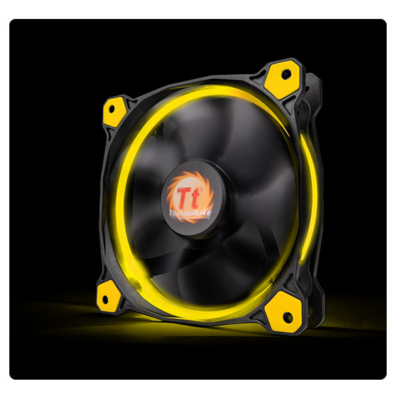 Thermaltake CL-F039-PL14YL-A Riing 14cm Cooler Black/Yellow LED
