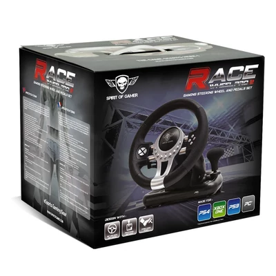 Kép 7/7 - Spirit Of Gamer Race Wheel Pro 2 USB Kormány Black/Silver