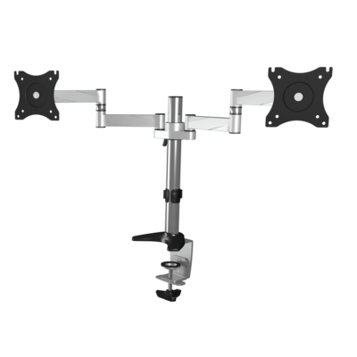 Raidsonic IcyBox IB-MS404-T Monitor Stand Table Mount For Two Monitors 27" Silver