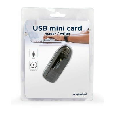 Kép 2/3 - Gembird FD2-SD-1 USB mini Card Reader Transparent