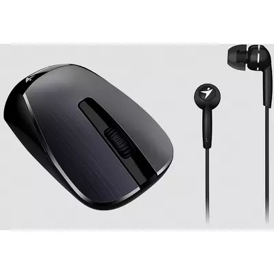 Kép 2/2 - Genius MH-7018 wireless mouse Black + In-ear Headset Black
