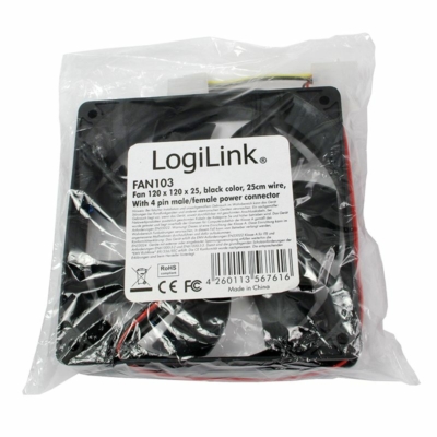 Kép 2/3 - Logilink FAN103 12cm cooler Black