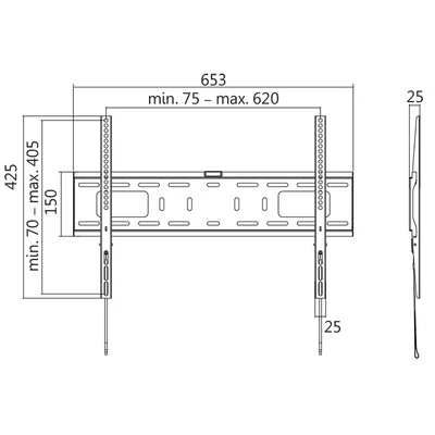 Kép 4/4 - Logilink BP0017 37"-70" TV Wall Mount Fixed Black