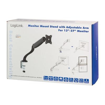 Kép 7/16 - Logilink BP0023 13"-27" Monitor Desk Mount Tilt Black