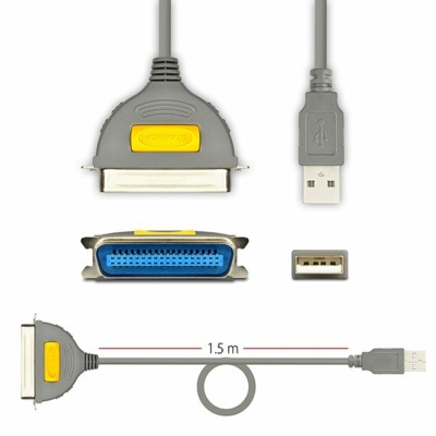 Kép 3/6 - AXAGON ADP-1P36 USB Printer adapter cable 1,5m Grey