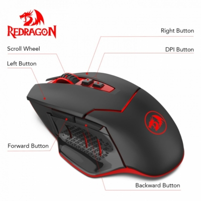 Kép 3/3 - Redragon Mirage Wireless gaming mouse Black