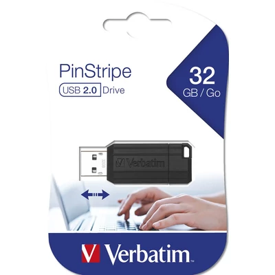 Verbatim 32GB PinStripe USB2.0 Black